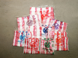 迷迷手提袋(紅白條袋)