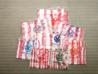 迷迷手提袋(紅白條袋)